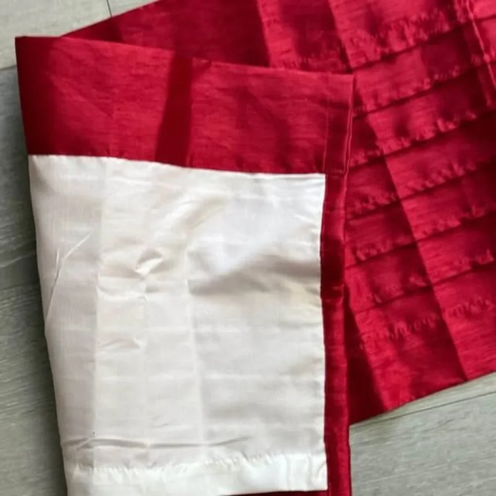 Threshold Red Pleated Curtain Valance Panel